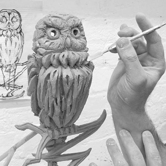 Matt Sculpting Owl Figure