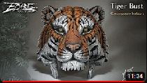 Edge Sculpture 2023 New Edition - Presenting EDB31 & EDB31W Tiger Bust Bengal and White Tiger Bust